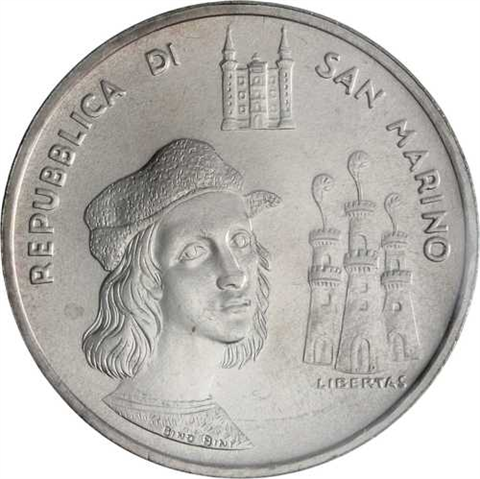 San Marino-1500Lire-1983-AGstgl-Raffaelo Sanzio-Etui
