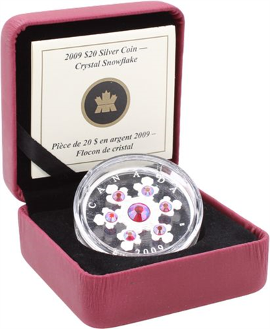 Kanada-20 Dollar-2009-AGpp-Pink Crystal Snowflake-RS