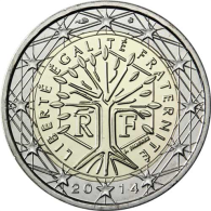 Frankreich-2Euro-2014-bfr-Kursmünze-Lebensbaum-RS