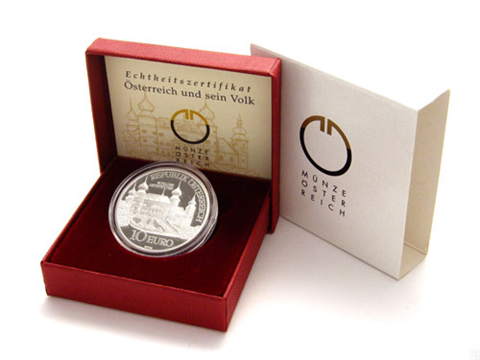 Österreich-10-Euro-2004-Silber-PP-Artstetten-Etui