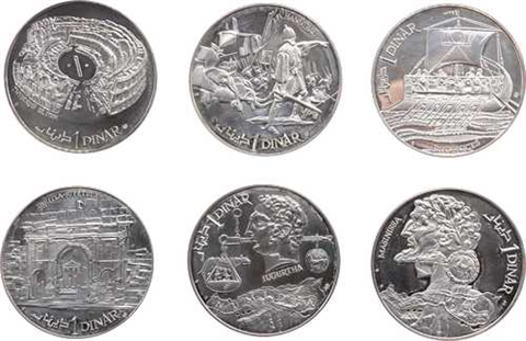 Tunesien-10x1Dinar-1969-AGbfr-GeschichteTunesiens-Etui1