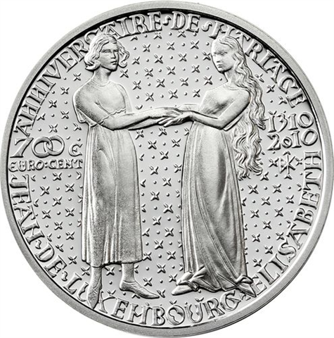 Luxemburg 700 Cent 2010 PP Elisabeth I