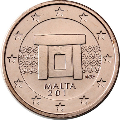 Malta 5 Cent 2012 bfr. Tempelanlage von Mnajdra