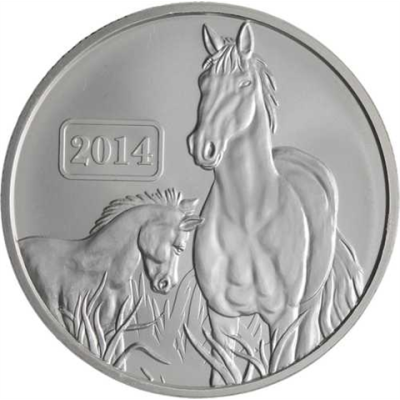 Tokelau-5 Dollar-2014-AGstgl-Pferd-RS