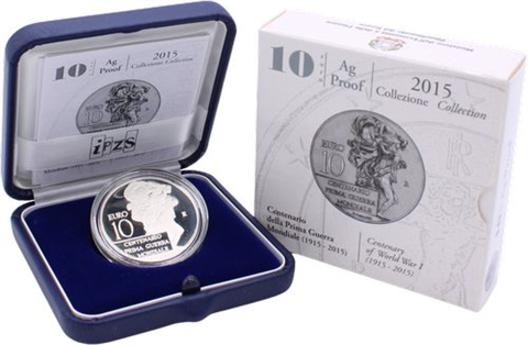Italien-10 Euro-2015-AGpp-Centenario Prima Guerra-RS