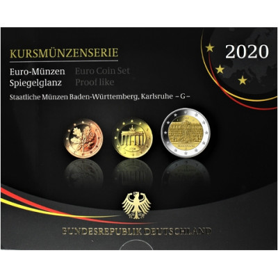 Deutschland 5.88 Euro 2020 PP KMS 1 Cent - 2 Euro Mzz. G im Folder