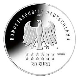 Deutschlandlied 20 Euro Silbermünze