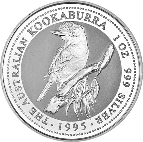 Australien-1-Unze-Silber-1995---1-Dollar-Kookaburra-RS