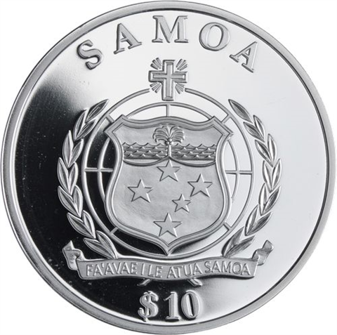 Samoa-6x10 Dollar-2009-PPvergoldet-200th Geburtstag C. Darwin-Etui I