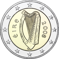 Irland-2-Euro-2008-Kursmünze-Keltische-Harfe-RS