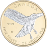 Kanada-5 Dollar-2015-AGstgl-Rotschwanzadler-FD-vergoldet-RS