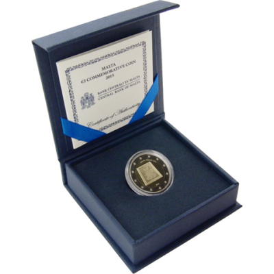 Malta 2 Euro 2015 PP Parlamentarische Republik im Etui