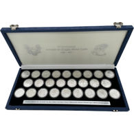USA-26x1Dollar-1986bis2011-AGstgl-SilverEagle-Etui-offen