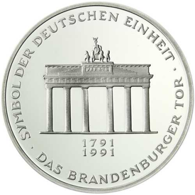 Deutschland 10 DM Silber 1991 Deutschen Einheit II (2)