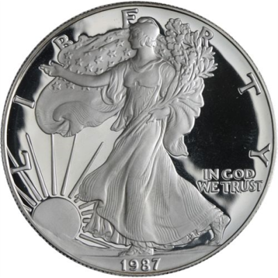 USA-1 Dollar-1987-AGpp-Silver Eagle-RS
