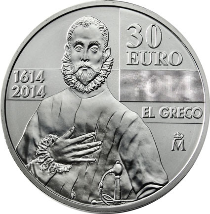 Spanien 30 Euro Silbermünzen 2014 El Greco 