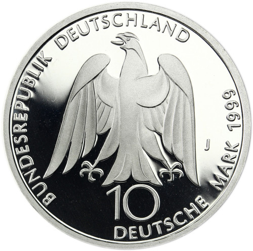 BRD 5 x 10 DM 1999 PP Johann Wolfgang von Goethe A - J Münzsatz