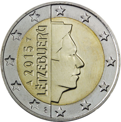 Luxemburg 2 Euro 2015 bfr Großherzog Henri I.