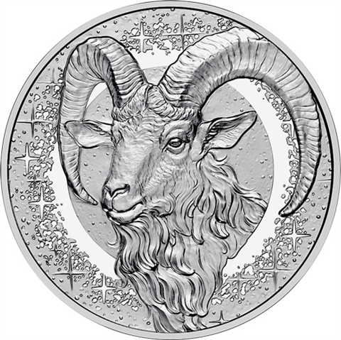 Österreich-20Euro-2025-AgPP-Sternbild-Steinbock-Rosenquarz-RS