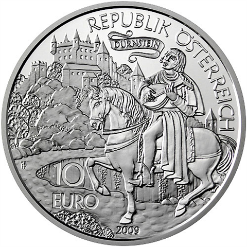 Österreich-10-Euro-2009-Silber-bfr-Richard-Löwenherz-RS