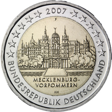 Deutschland-2Euro-2007-Schloss-Schwerin-MünzzeichenF-RS