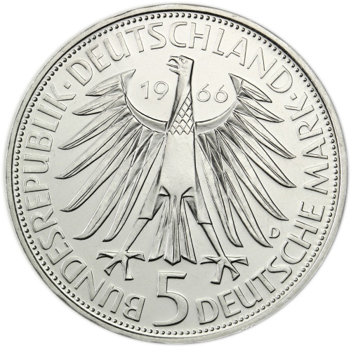 Deutschland 5 DM 1966 Gottfried Wilhelm Leibniz 