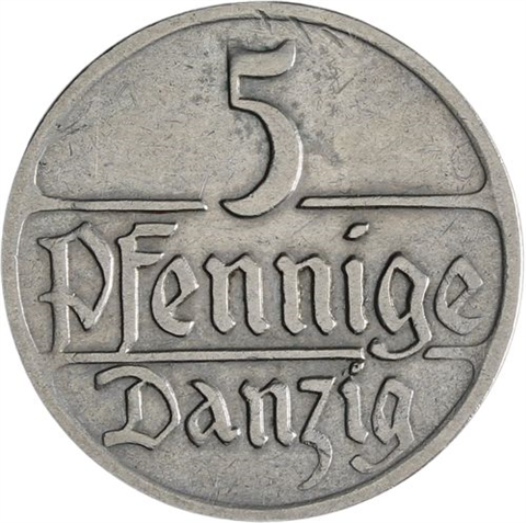 Danzig-5 Pfennig-1923-1928-VS