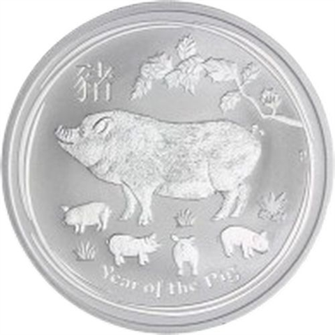 Australien-12x1 Dollar-2008-2019-AGstgl-Lunar II-Etui