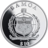 Samoa-10 Dollar-2009-PPvergoldet-Galapagos Lguana-VS