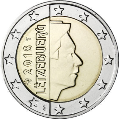 Luxemburg 2 Euro Münze 2018 Großherzog Henri Münzen sammeln 