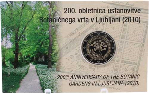Slowenien-2 Euro-2010-PP-Botanischer Garten-Coincard-RS