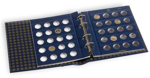 341017 -vista-muenzalbum-fuer-2-euro-muenzen-inkl-4-vista-muenzblaettern-und-schutzkassette-blau