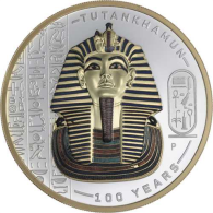 Tuvalu-2 Dollar-2022-AGpp-Farbe-Tutankhamun-RS