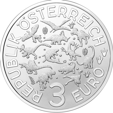 Österreich-3Euro-2022-CuNiHgh-Ornithomimus-RS