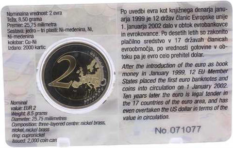 Slowenien-2 Euro-2012-PP-Bargeld-Coincard-RS