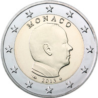 Monaco 2 Euro Münze 2013 Fürst Albert II  Brillant Stempelglanz