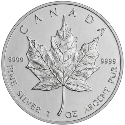 Kanada-5-Dollar-1990-1-Unze-Silber-Maple-Leaf-RS