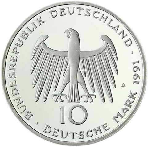 Deutschland 10 DM Silber 1991 Deutschen Einheit II (2)