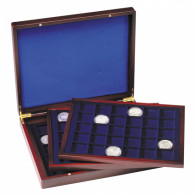 326786 -  Muenzkassette VOLTERRA TRIO de Luxe mit 90 eckigen Fächern für Münzen bis 39 mm Ø