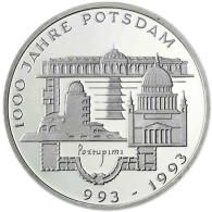 Deutschland 10 DM Silber 1993 Stgl. 1000 Jahre Potzdam I