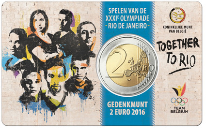 Belgien 2 Euro 2016 Stgl Olymp Team in Rio in Coincard III