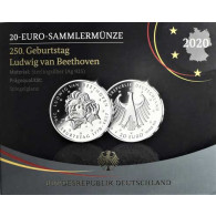 Deutschland 20 Euro 2020 Silber  PP 250. Geb.Ludwig van Beethoven