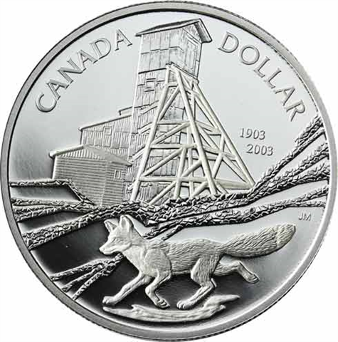 Kanada-1Dollar-2003-AGpp-Cobalt Miene-Etui