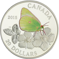 Kanada-20 Dollar-2015-AGpp-Colias Schmetterling-Farbe-RS