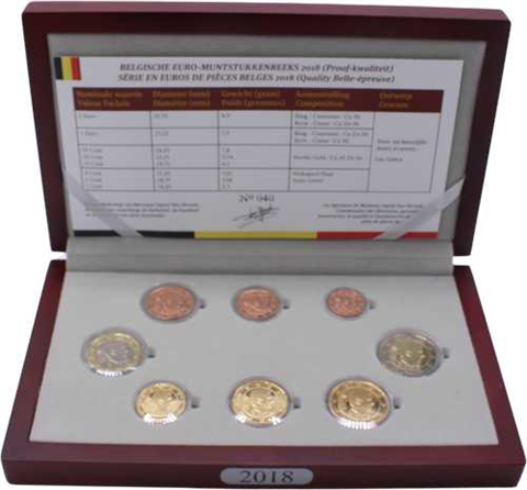 Belgien-3,88 Euro-2018-PP-KMS-Etui