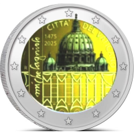 Vatikan-2Euro-2025-Geburtstag-von-Michelangelo-RS