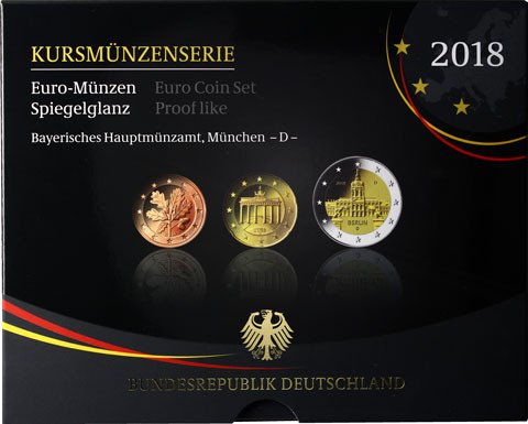 Euro-Kurssatz Deutschland 5,88 Euro 2018 PP im Blister Mzz. D