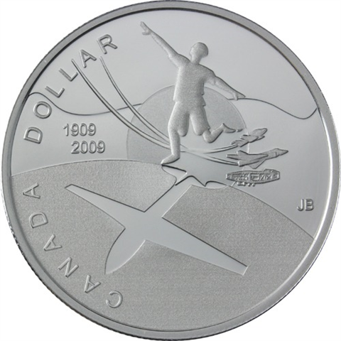 Kanada 1 Dollar 2009 PP Erster Motorflug-I