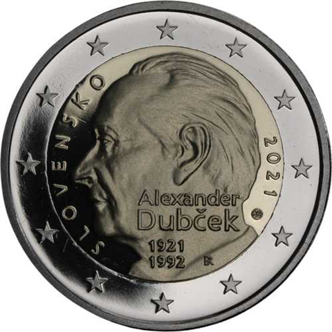 Slowakei-2 Euro-2021-PP-A.Dubcek-Etui