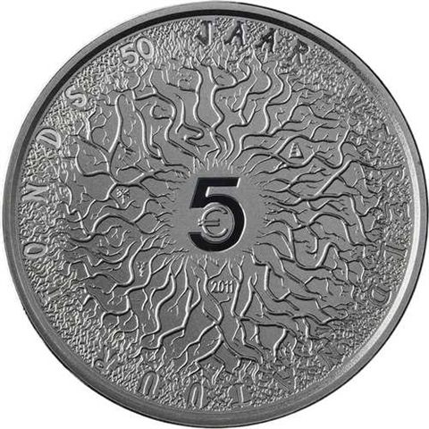 Niederlande 5 Euro 2011 PP 50 Jahre WNF II